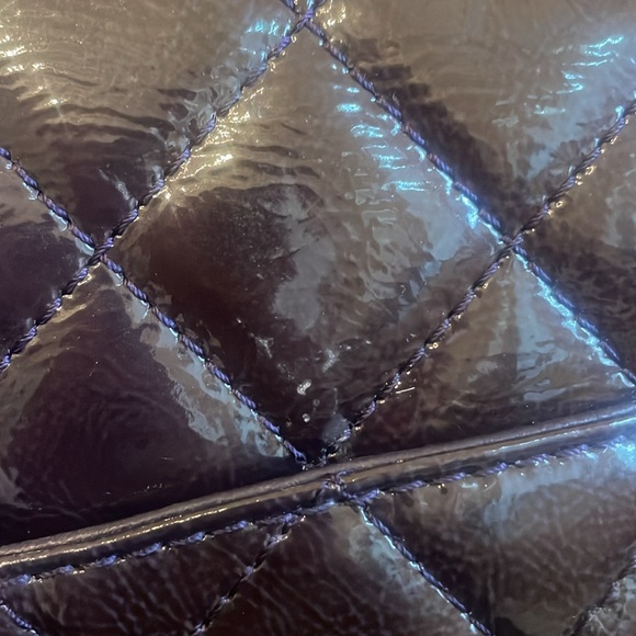 Chanel Eggplant Purple Patent Leather Reissue 227 Classic Double Flap - Picture 7 of 15